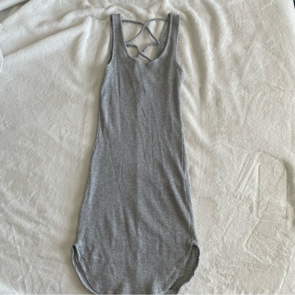 gray pencil dress
